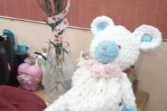 17 Плюшева іграшка-піжамниця біло-блакитний ведмедик